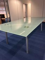 Glazen vergadertafel of voor in de woonkamer, Ophalen, 100 tot 150 cm, 200 cm of meer, Zo goed als nieuw