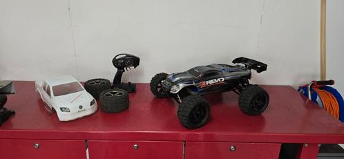Traxxas E-Revo Brushless edition 6s upgraded!!, Hobby en Vrije tijd, Modelbouw | Radiografisch | Auto's, Zo goed als nieuw, Auto offroad
