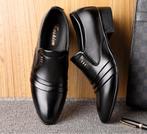 Zwarte nette heren loafers kunst leren instappers sjieke, Verzenden, Nieuw, Zwart, Loafers