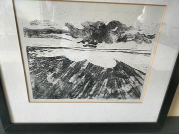 Litho Groninger waddengebied Froukje Tolsma  beschikbaar voor biedingen
