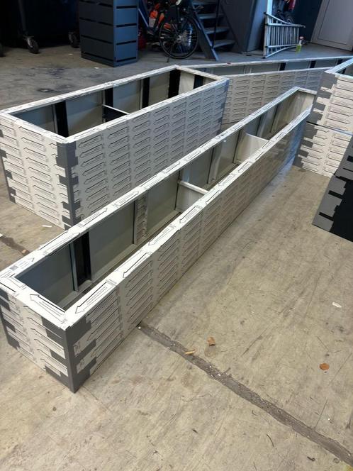 Stalen plantenbak 300x40x40cm wit !!!outlet!!!, Tuin en Terras, Bloembakken en Plantenbakken, Nieuw, Metaal, Binnen, Balkon, Tuin