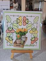 Kaartje hobbydots voorjaar tulpen in pot, Ophalen of Verzenden, Nieuw, Overige thema's
