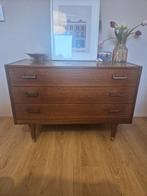 Vintage mid-century ladekast, Huis en Inrichting, Kasten | Ladekasten, Ophalen, Gebruikt, Teakhout, 50 tot 100 cm