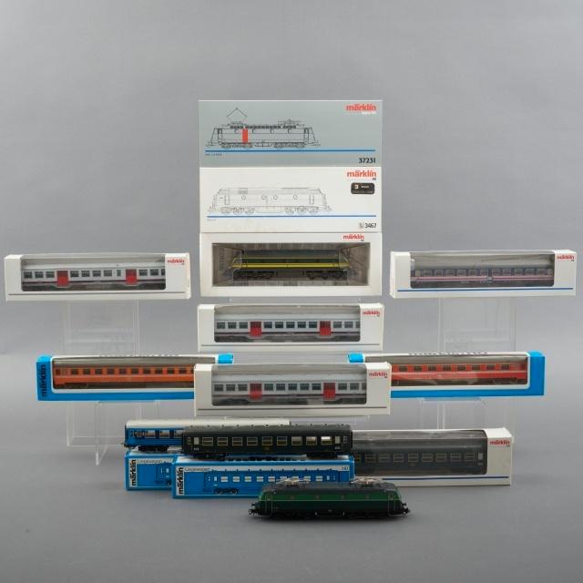 Märklin NMBS-locomotief HLD55 HLE122 nr 37231 en 6 rijtuigen, Hobby en Vrije tijd, Modeltreinen | H0, Nieuw, Treinset, Wisselstroom