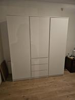 Witte kledingkast met deuren en lades, Huis en Inrichting, Kasten | Kledingkasten, Ophalen, Kunststof, 100 tot 150 cm, 200 cm of meer