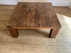 Zware Houten salontafel oud hout 100 x 100 x 41, Ophalen, 50 tot 100 cm, Zo goed als nieuw, Minder dan 50 cm