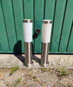 2x RVS Tuin Verlichting, Ophalen, Gebruikt, Staande lamp, Netvoeding