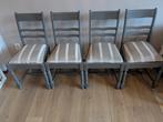 Stijlvolle, grijze, handgemaakte stoelen. Gratis af te halen, Huis en Inrichting, Stoelen, Ophalen, Gebruikt, Grijs, Hout