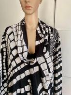 J225 Expresso maat 42/44=L jurkje jurk zwart wit grijs, Kleding | Dames, Expresso, Wit, Maat 42/44 (L), Ophalen of Verzenden