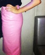 Leren Lange Roze Rok maat M, Maat 38/40 (M), Overige typen, Verzenden, Zo goed als nieuw