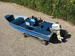 Aluminium visboot met benzine + elektromotor, Watersport en Boten, Ophalen, 10 tot 30 pk, Gebruikt, Aluminium