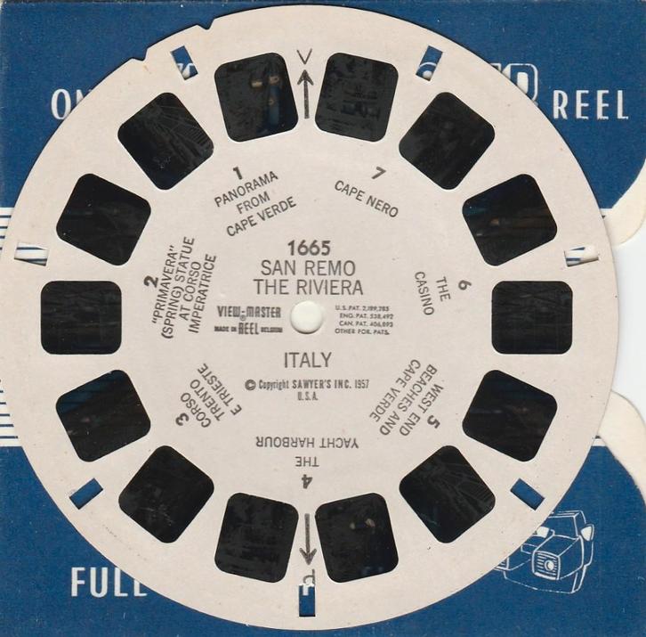view master 1665 SAN REMO RIVIERA ITALIË viewmaster, Antiek en Kunst, Antiek | Speelgoed, Ophalen of Verzenden