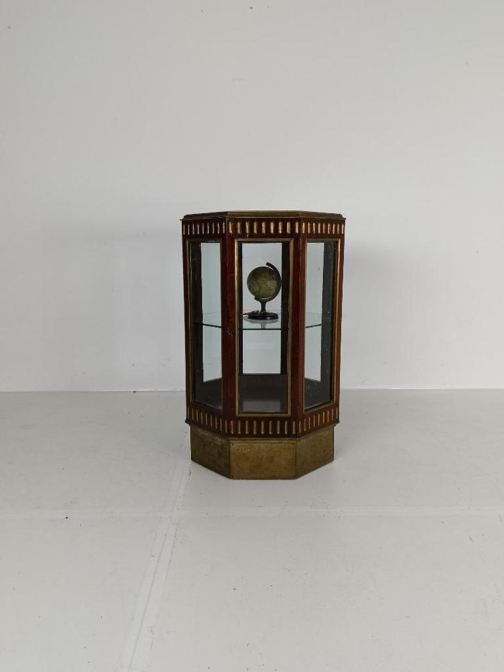 Achthoekige Vitrinekast 19e Eeuw antiek, Antiek en Kunst, Antiek | Meubels | Kasten, Ophalen