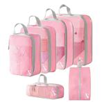 ANNSTÉ️ - Compressie Packing Cubes - Reiszakken voor Koffer, 20 tot 30 cm, Verzenden, Minder dan 40 cm, Roze