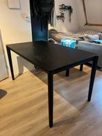Zwarte houten eettafel - Loods 5 - 140x80,5 cm, Ophalen, Gebruikt, 100 tot 150 cm, 50 tot 100 cm