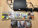 Playstation 3, twee controllers en spellen, Spelcomputers en Games, Ophalen of Verzenden, Zo goed als nieuw, Met 2 controllers