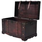 Schatkist vintage stijl 66x38x40 cm hout, Ophalen of Verzenden, Nieuw, Minder dan 50 cm