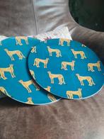 Twee grote cheetah borden van Fabienne Chapot (ruilen), Huis en Inrichting, Keuken | Servies, Ophalen, Gebruikt, Overige stijlen