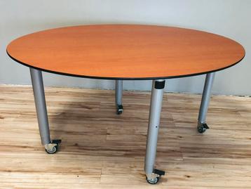 BRINK tafel/bureau 120x90cm ovaal - wielen, hoogte stelbaar beschikbaar voor biedingen