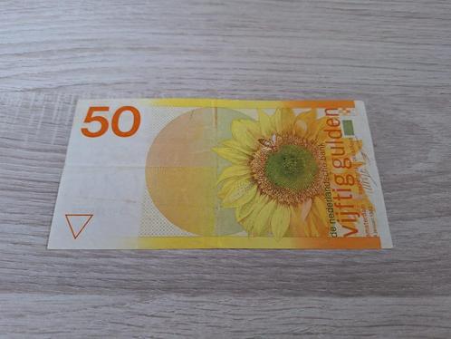 Biljet 50 gulden Zonnebloem, 1982, Postzegels en Munten, Bankbiljetten | Nederland, 50 gulden, Ophalen of Verzenden