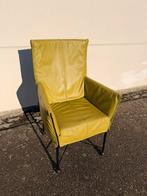 Montis Chaplin stoel – Limegroen leer, flex rug, Minder dan 75 cm, Montis deisgn, Ophalen of Verzenden, Zo goed als nieuw