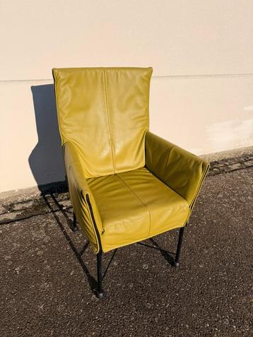 Montis Chaplin stoel – Limegroen leer, flex rug beschikbaar voor biedingen