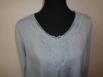 bleu motion maat 44/46 oksel tot oksel 63 cm-viscose, Blauw, Blouse of Tuniek, Ophalen of Verzenden, Zo goed als nieuw