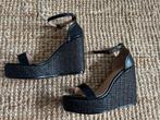 Seaside, nieuwe sleehakken (40) met enkelbandjes, Seaside, Zwart, Nieuw, Sandalen of Muiltjes
