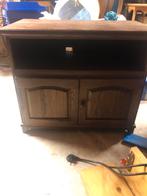 Eikenhouten TV-kastje met deurtjes, Gebruikt, Eikenhout, Minder dan 100 cm, 25 tot 50 cm