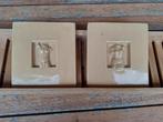 Twee vintage tegels: Man en Vrouw, Antiek en Kunst, Antiek | Wandborden en Tegels, Ophalen of Verzenden