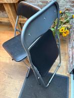2 klapstoelen, Huis en Inrichting, Stoelen, Ophalen, Gebruikt, Twee, Zwart