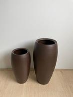 2 hoge binnen Bloempotten, Tuin en Terras, Bloempotten, Ophalen, Rond, Minder dan 25 cm, Aardewerk