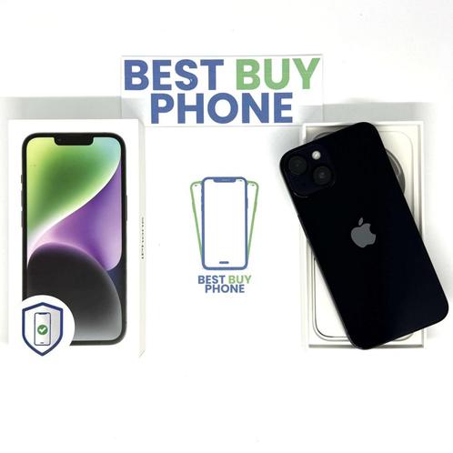 iPhone 14 256GB zwart /krasvrij /100% batt /garantie, Telecommunicatie, Mobiele telefoons | Apple iPhone, Zo goed als nieuw, 256 GB