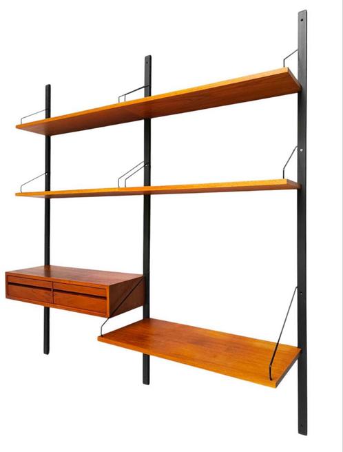 Deense Royal Denmark Cadovius modulaire teak boekenkast 60s, Huis en Inrichting, Kasten | Boekenkasten, Gebruikt, 150 tot 200 cm