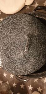 Te koop grijsgewolkte emaille pan., Antiek en Kunst, Antiek | Emaille, Ophalen of Verzenden