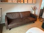Mooie leren bank, Ophalen, Tweepersoons, Zo goed als nieuw, Rechte bank
