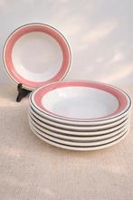 Vintage pastel roze soepborden pastel retro, Antiek en Kunst, Antiek | Servies los, Ophalen of Verzenden