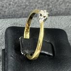 Gouden Ring | 18k* | 1,67g | solitair briljant|16,75| 383516, Sieraden, Tassen en Uiterlijk, Gebruikt, Ophalen of Verzenden, Kleiner dan 17