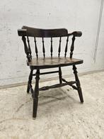 Antieke bureaustoel / kapiteinstoel van donker eiken, Gebruikt