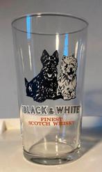 Black & White finest Scotch Whisky glas. Hoogte 12 cm., Ophalen of Verzenden, Zo goed als nieuw, Borrel- of Shotglas