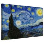 Sterrennacht - Vincent van Gogh | Canvas 70x50 cm, Antiek en Kunst, Kunst | Schilderijen | Klassiek, Verzenden