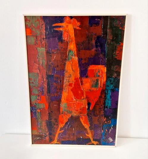 vintage druk Wolfgand Reuther jaren 60 / 70 schilderij, Antiek en Kunst, Kunst | Schilderijen | Abstract, Ophalen of Verzenden