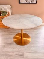 Fonq marmeren ronde tafel, Huis en Inrichting, Tafels | Eettafels, Ophalen, Rond, Zo goed als nieuw, Vier personen