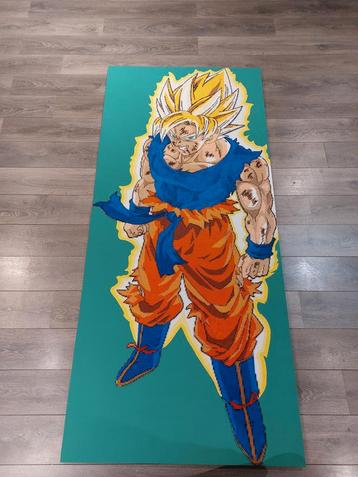 LIFE SIZE Dragon Ball Super Saiyan Goku pixel art   beschikbaar voor biedingen