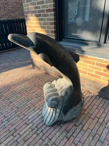 Granieten Dolfijn Tuinbeeld - Kunstobject voor Buiten beschikbaar voor biedingen