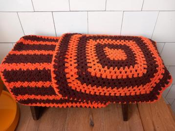 set gehaakte vintage kussenhoezen, bohemian 70er jaren 70s   beschikbaar voor biedingen