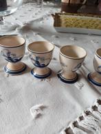 4 delftsblauwe eierdopjes puntgaaf, Ophalen of Verzenden