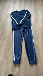 Dames huispak M valt iets ruimer blauw/wit fluweel zacht, Maat 38/40 (M), Blauw, ZD trading, Nieuw