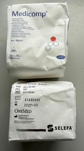 150 Stuks Nonwoven Kompressen  10x10 cm   beschikbaar voor biedingen