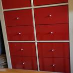 Kallax rode inzet met 2 lades - 4 stuks, Huis en Inrichting, Ophalen, Gebruikt